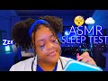 Asmr  sleep trigger test  what makes you sleep  trigger testing for sleep 