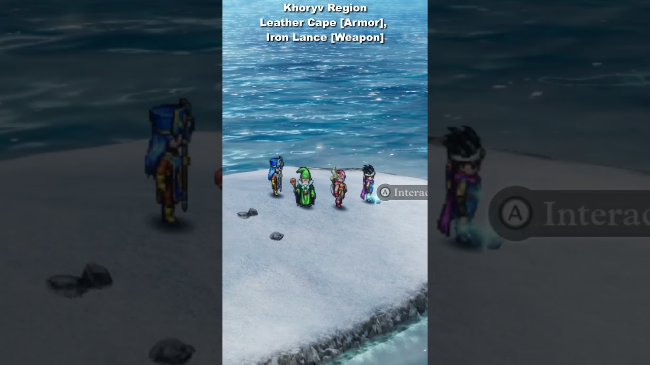 Dragon Quest III HD-2D "Leather Cape [Armor], Iron Lance [Weapon] Khoryv Region