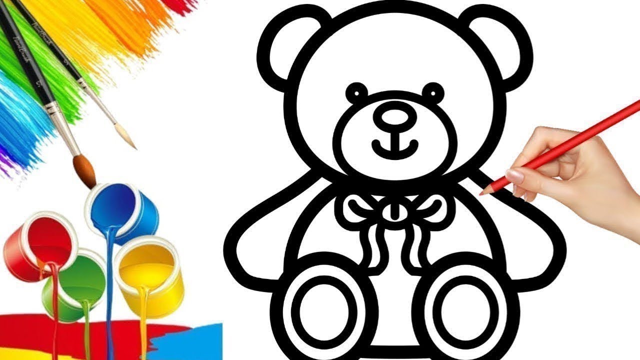How to Draw a Teddy Bear for Kids #drawingforkids - YouTube