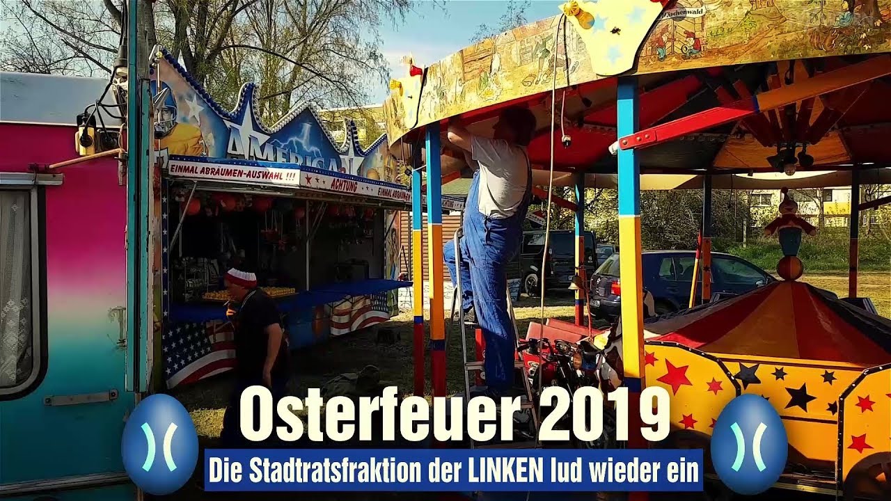 Osterfeuer in Artern 2019