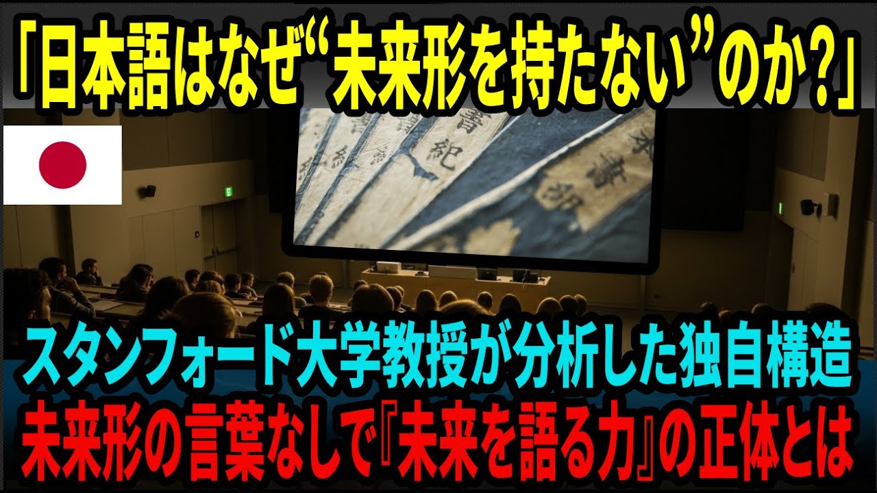 【海外の反応】「なぜ未来形が無いのに未来を語れる？」スタンフォード大学教授が分析した“文脈で語る日本語の独自構造