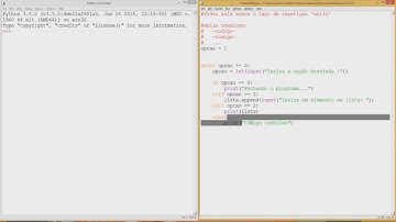 Python 3 - While - Criando um menu (com e sem break)