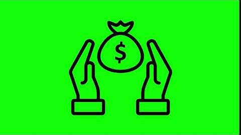 Animated Savings Icon on Green Screen With Pop-up Sound