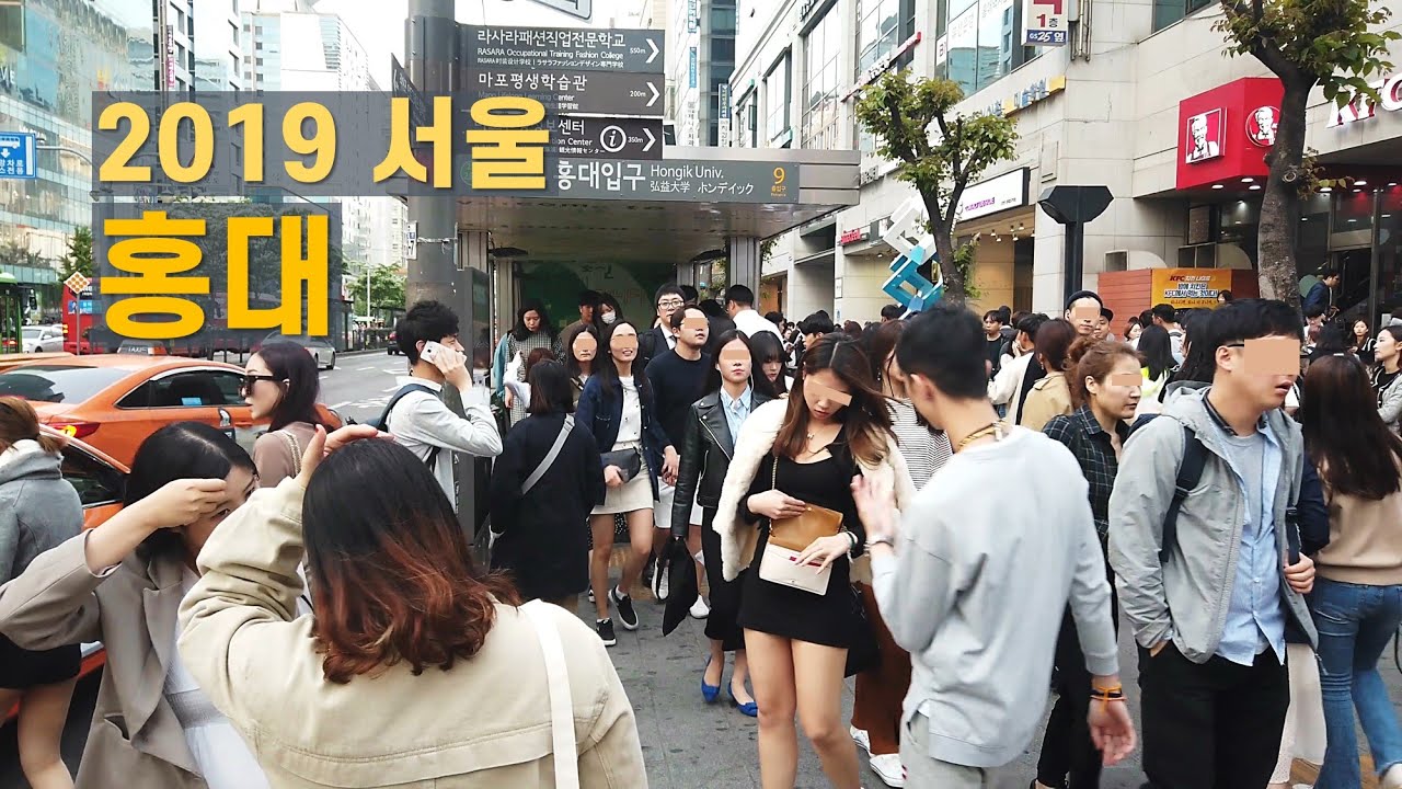 [4k60fps] 불금 홍대 길거리, Friday Evening in Hongdae, Seoul, South Korea, May ...