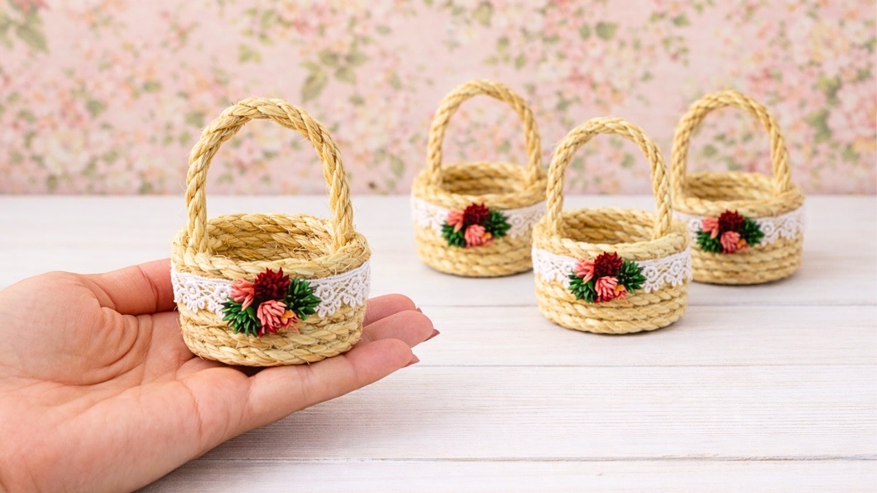 Decoração feita com corda super fácil de fazer.❣️💖