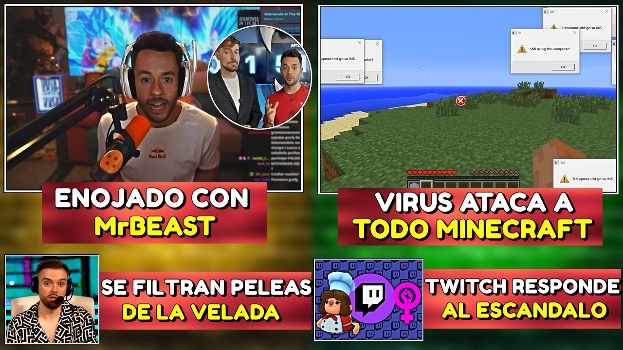 GREFG EXPLOTA con MrBEAST | VIRUS ATACA A TODO MINECRAFT | SE FILTRAN COMBATES DE LA VELADA