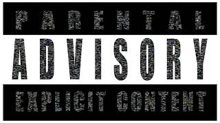 Parental Advisory Explicit Content with TV Snow dark background (5 Secs) FREE TO USE