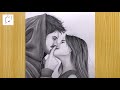How To Draw A Couple Loving For Beginners Couple Kiss Drawing Easy The Crazy Sketcher Drawing 