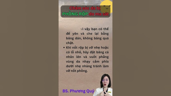 Chăm sóc da bị PHỒNG RỘP do ma sát - YouTube