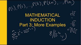 Mathematical Induction Part 3 More examples