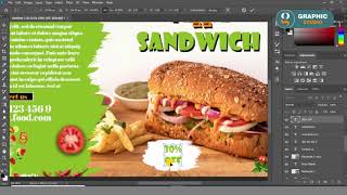 how to create a sandwich poster design idea | adobe photoshop tutorials