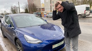 Тестируем автопилот Теслы в городе ! Минусы автопилота 🤦‍♂️