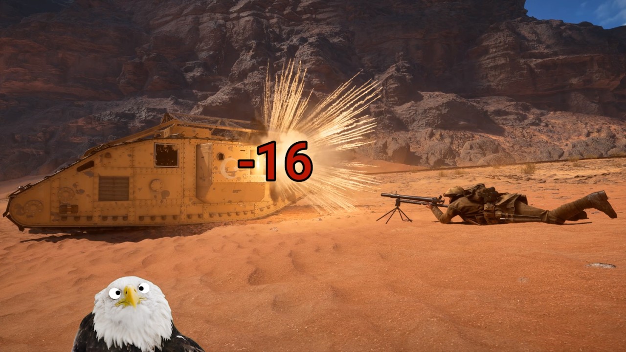 Battlefield 1 - Infantry damage to tanks (Heavy Tanks)