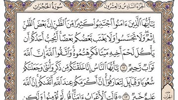 سورة الحجرات مكتوبة / محمد أيوب