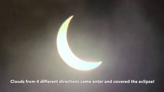 2017 Solar Eclipse mysterious cloud formation