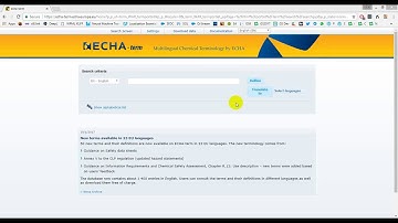 Echa-term Multilingual Chemical Terminology database into SDL MultiTerm
