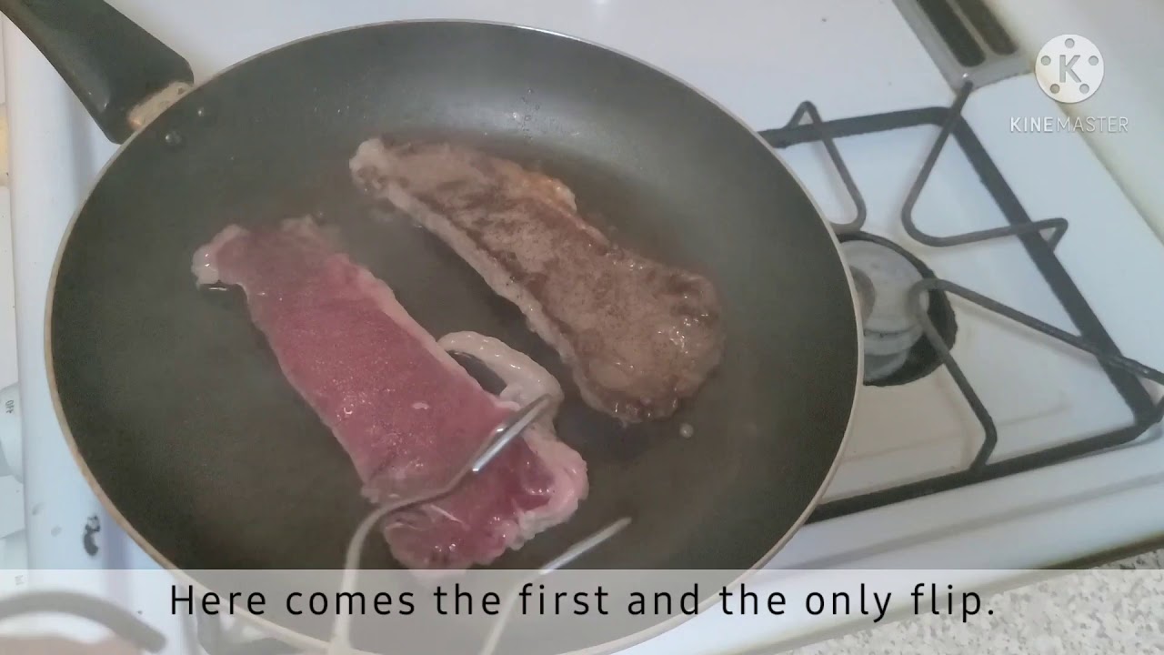 Pan Broiling 2 Thin Sliced NY Strip Steak YouTube