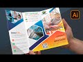 Create Print Ready Tri Fold Brochure Design in Illustrator | Graphic Design