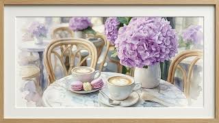 Frame TV Art | Lavender Hydrangea Café Still Life | 2 Hours Relaxing Nature Sounds screenshot 5