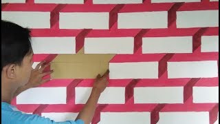 Cara Mengecat Tembok Motif Batu Bata 3D 3D Wall Paint