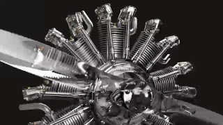 9 Cylinder Radial Engine Realistic Rendering Video Profile