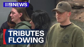 Tributes flowing to national guard officer who was tragically shot and killed | 9 News Australia