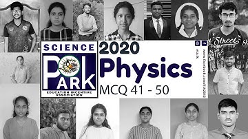 GCE Advanced Level 2020 Physics MCQ 41-50 Explanation