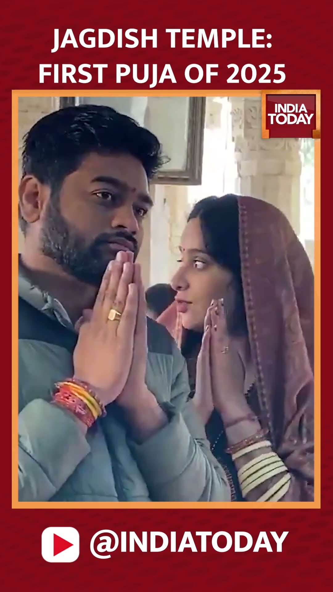 Udaipur's Jagdish temple Holds The First Puja Of 2025 #shorts #jagdishtemple #udaipur