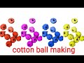 DIY handmade cotton thread ball making