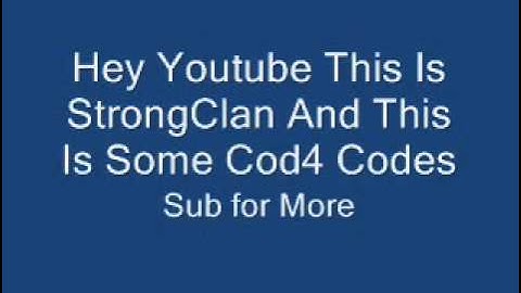 PS3 Cod4 Codes Mod Menu 2011