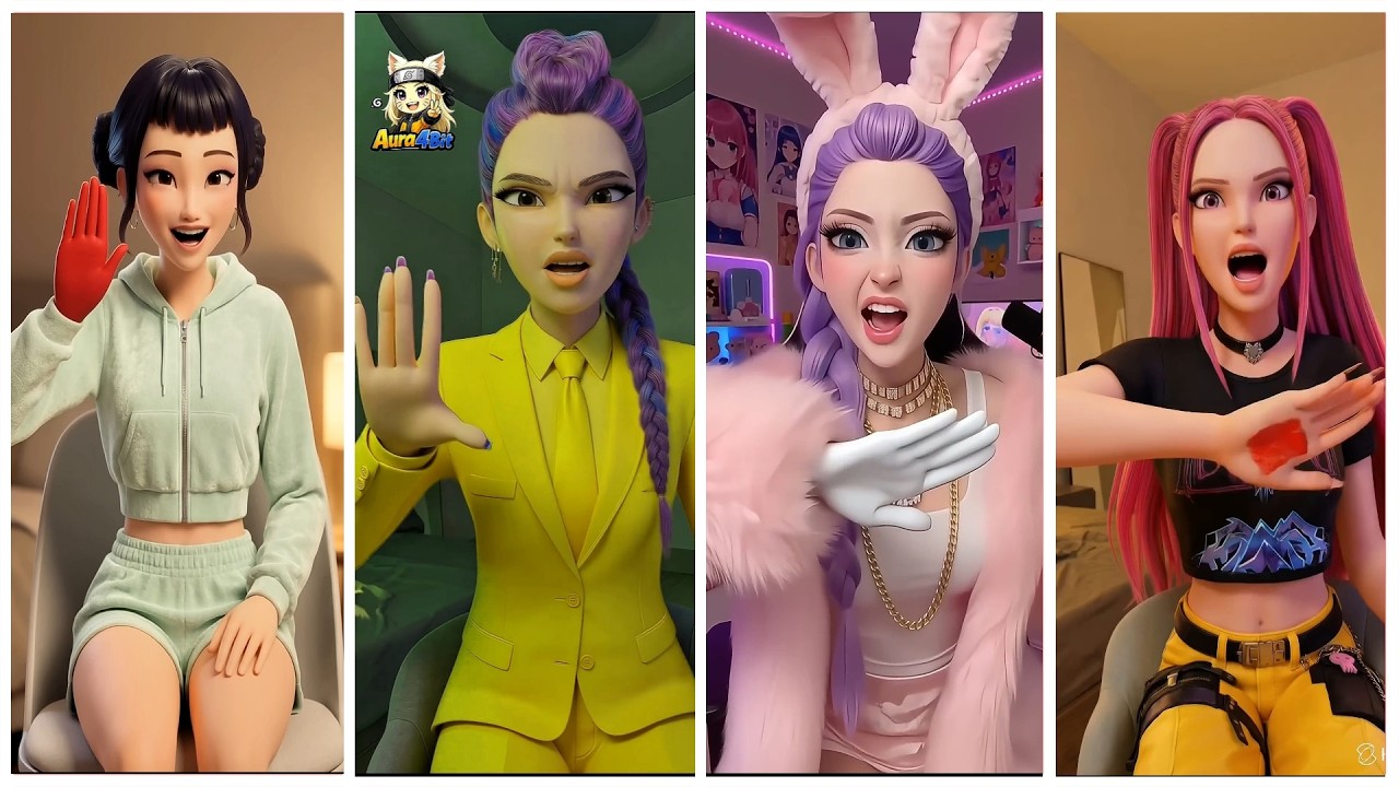 Zoey Rumi Makeup Trend  Color Mixing Challenge 💖 🫦 ❤️  🤍