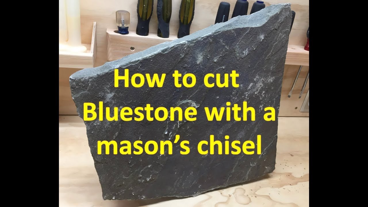How to cut bluestone with a mason's chisel YouTube