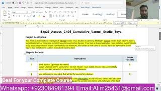 Exp25_Access_Ch05_Cumulative_Varmel_Studio_Toys | Exp25 Access Ch05 Cumulative Varmel Studio Toys