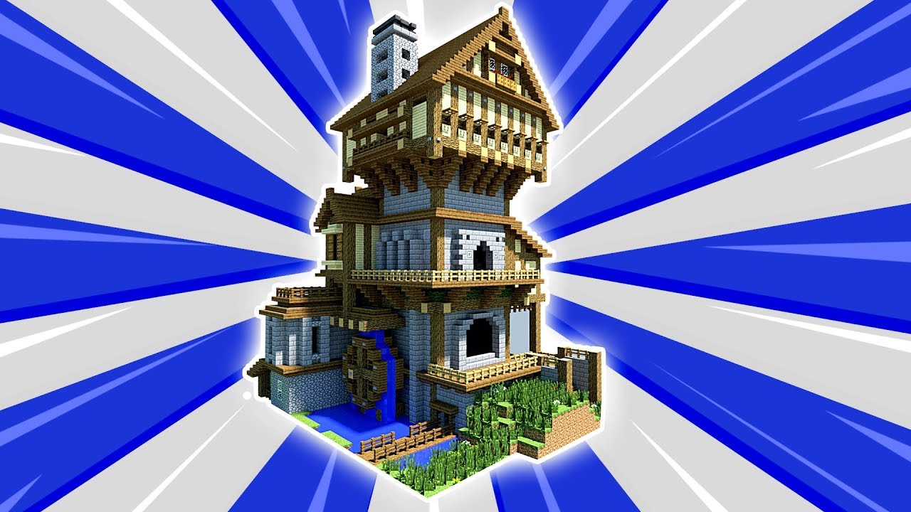 Minecraft tutorial: how to build a big survival house ( medieval