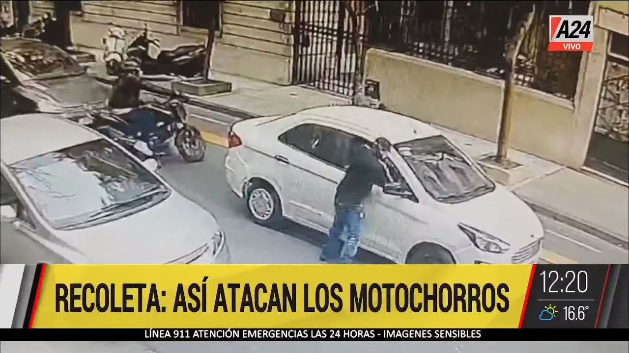 🚨 Recoleta: así atacan los motochorros en plena Ciudad
