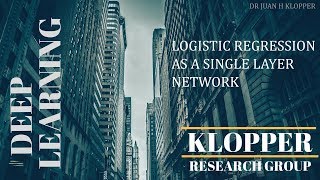 Logistic regression as a network