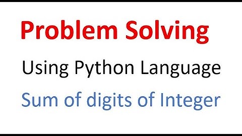 How to find the sum of digits of an integer using Python