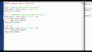 Basic Python Tutorial - Reading a text file