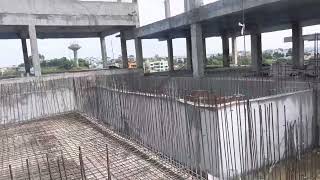 Earthing process by swimming pool builders at construction site