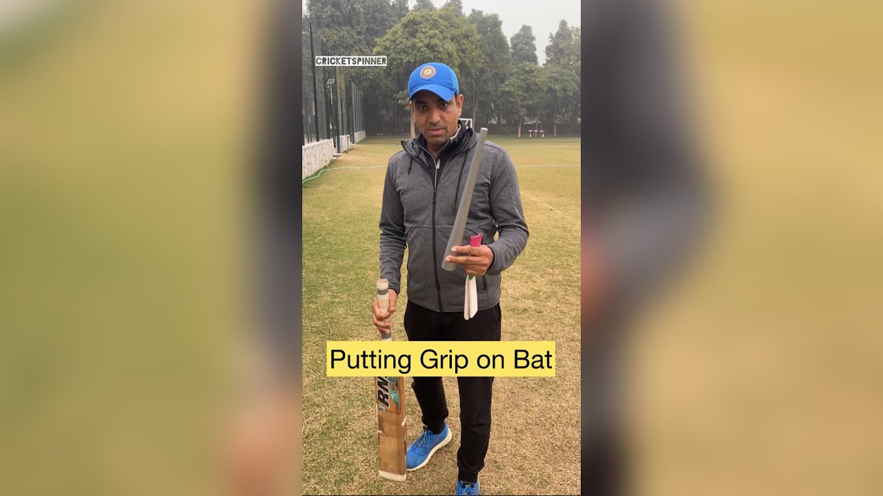 How to put grip on bat cricket cricketfan cricketshorts 