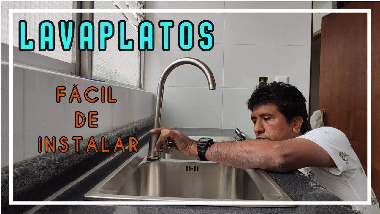 Cómo instalar lavatorio de cocina. Lavaplatos. - YouTube