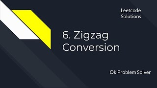 Celebrity 6. Zigzag Conversion - Leetcode Solutions Profile