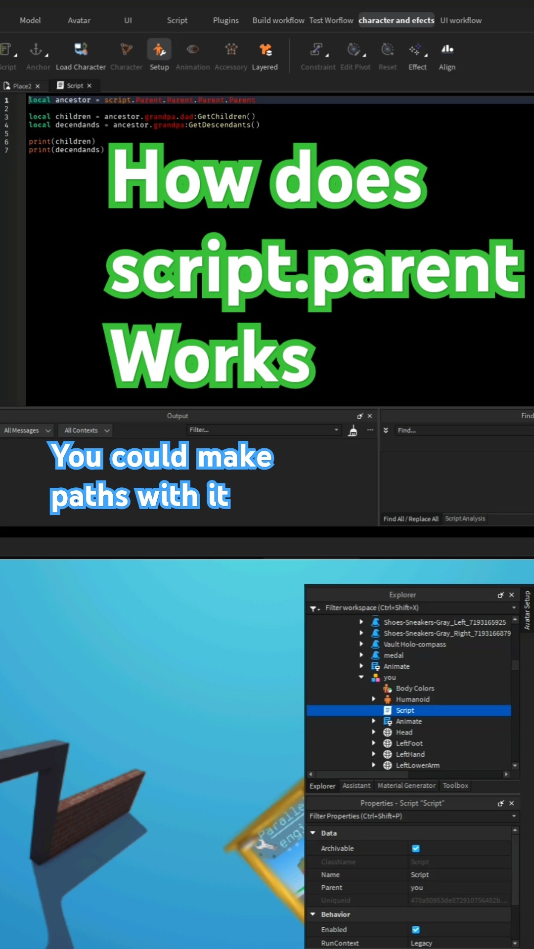 Script Parent Explained Within 1 Min To Make Paths Roblox Robloxdev Oardefault 