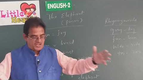 CLASS 2 ENGLISH LESSON 3 POEM  THE ELEPHANT ONLINE VIDEO