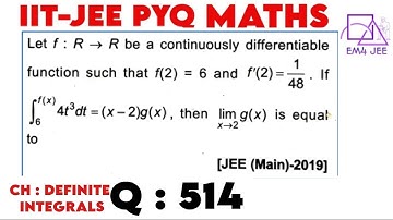 Let f:R→R be a continuously differentiable function such that f(2)=6 and f