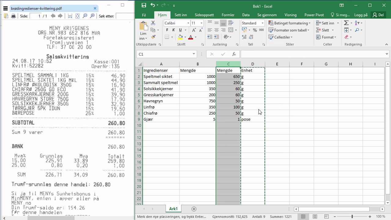 trondal.com/excel - Kort introduksjon til Excel