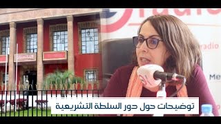 المحامية خديجة جنان تقدم توضيحات حول دور السلطة التشريعية