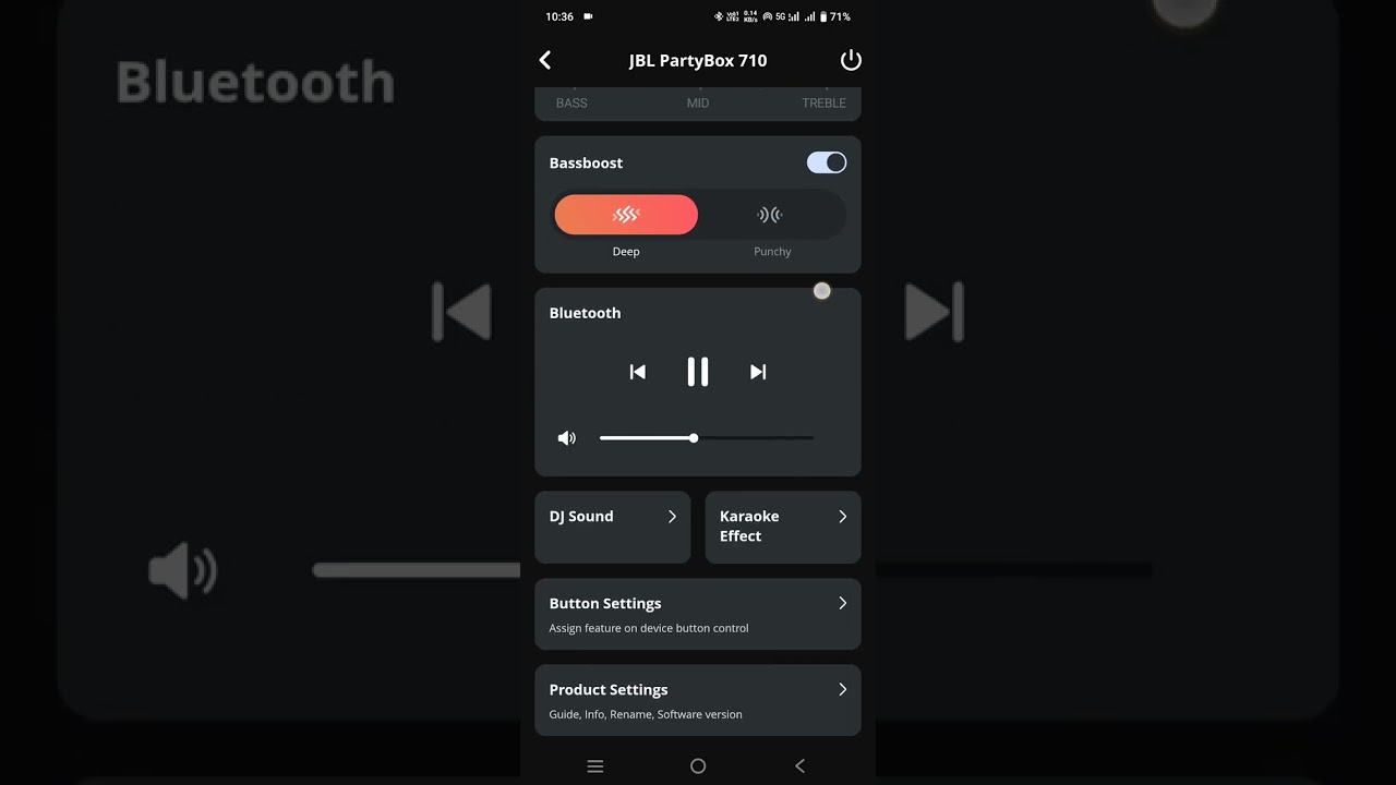 JBL party box 710 App connect