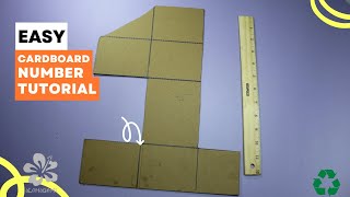 DIY Cardboard Number 1 Tutorial for Party Decoration Centerpiece Number Pinata Ideas (14\\