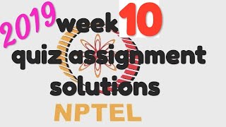 NPTEL |Joy of computing using Python| WEEK 10 QUIZ SOLUTIONS|